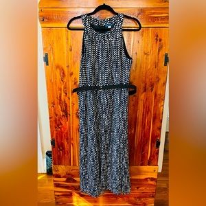 Tommy Hilfiger Black/White Print Dress w/ Removable Belt